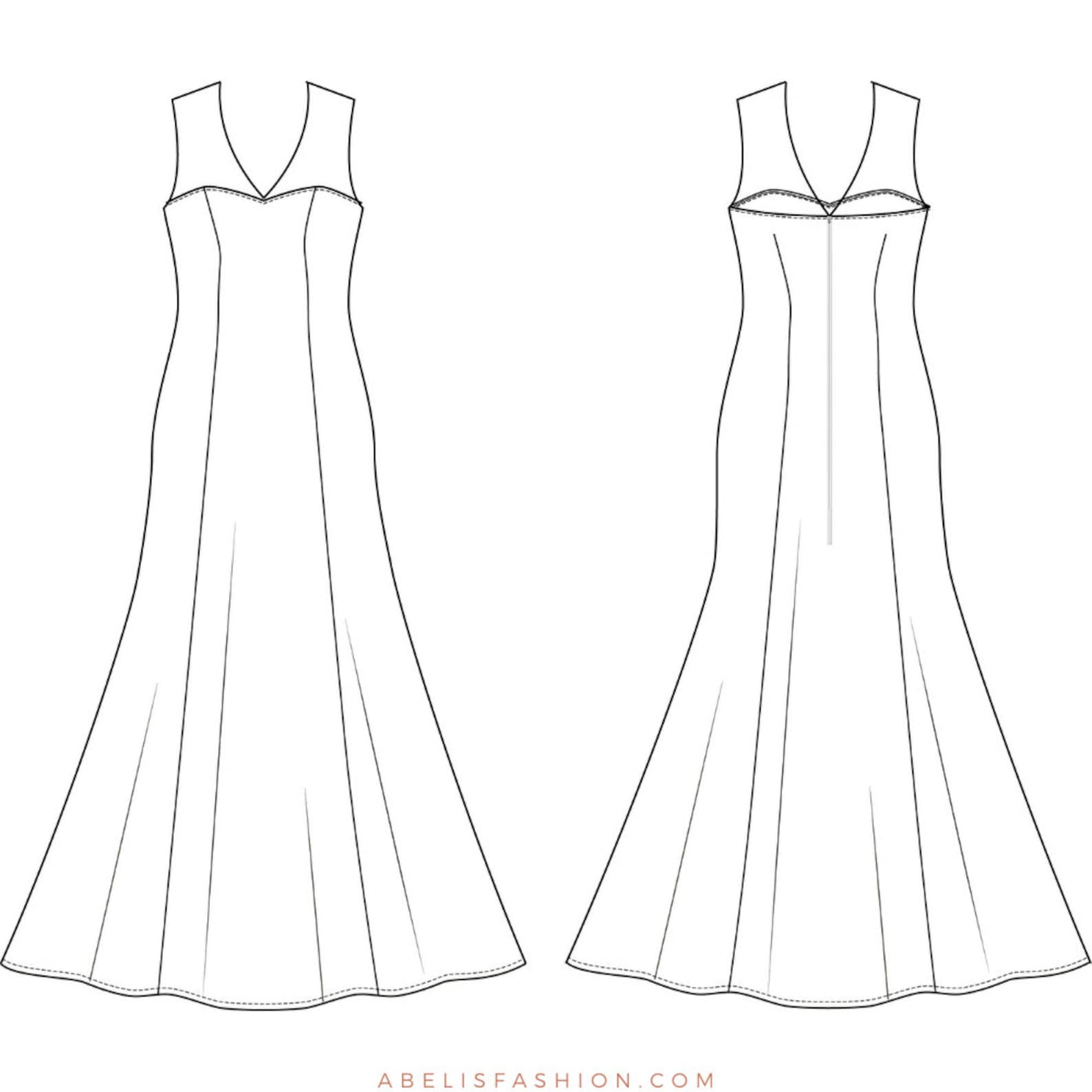 Wedding Dress Sewing Pattern Mermaid Dress Pattern Etsy