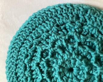 Turquoise Ocean color  Trivet Crochet Handmade Double layer