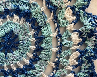 Caribbean Serenity: Ocean Blue Doily