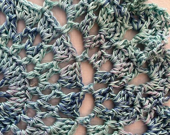 Azure Serenity: Ocean Blue Doily