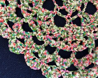 Handcrafted Christmas Colors Yarn Mandala Crochet Art