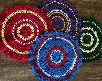 Game Day Mandalas: Crochet Creations in NFL Team Colors