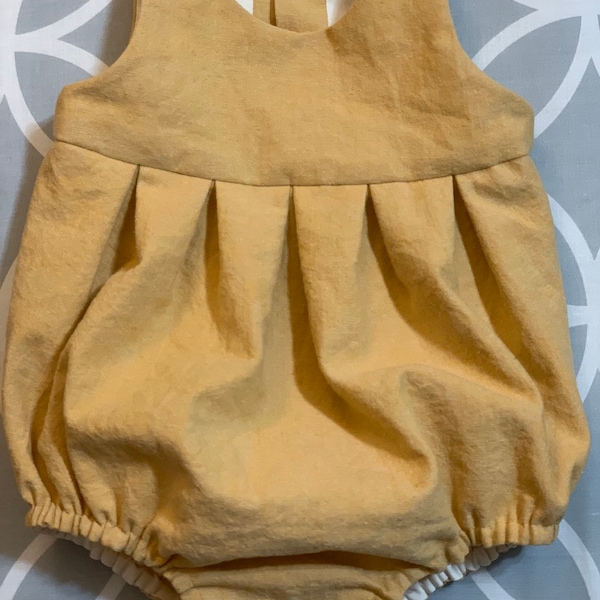 Baby Polo Collar Romper – Yellow main image 1