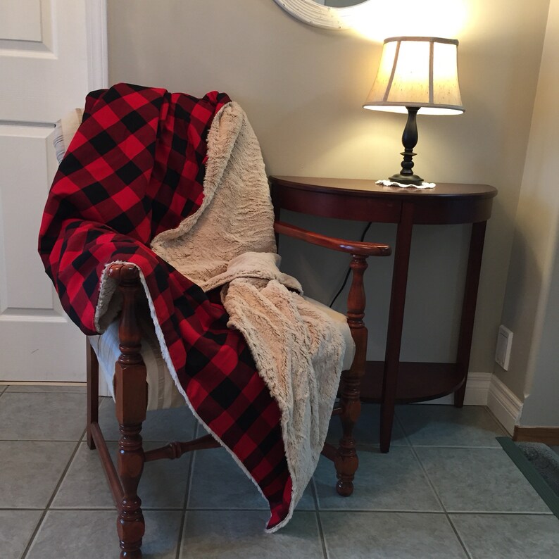 Buffalo Plaid Throw Blanket Luxury Bedding Designer Etsy Canada