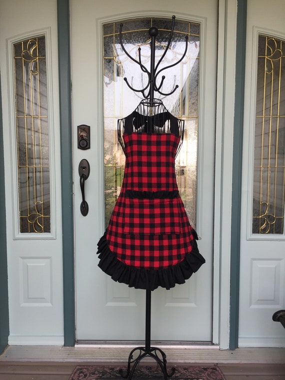 Buffalo Plaid Apron Etsy
