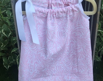 Pink Print Baby Sundress, 100% Cotton Summer Dress