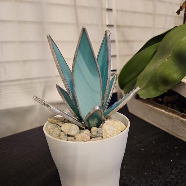 Stained glass Aloe plant