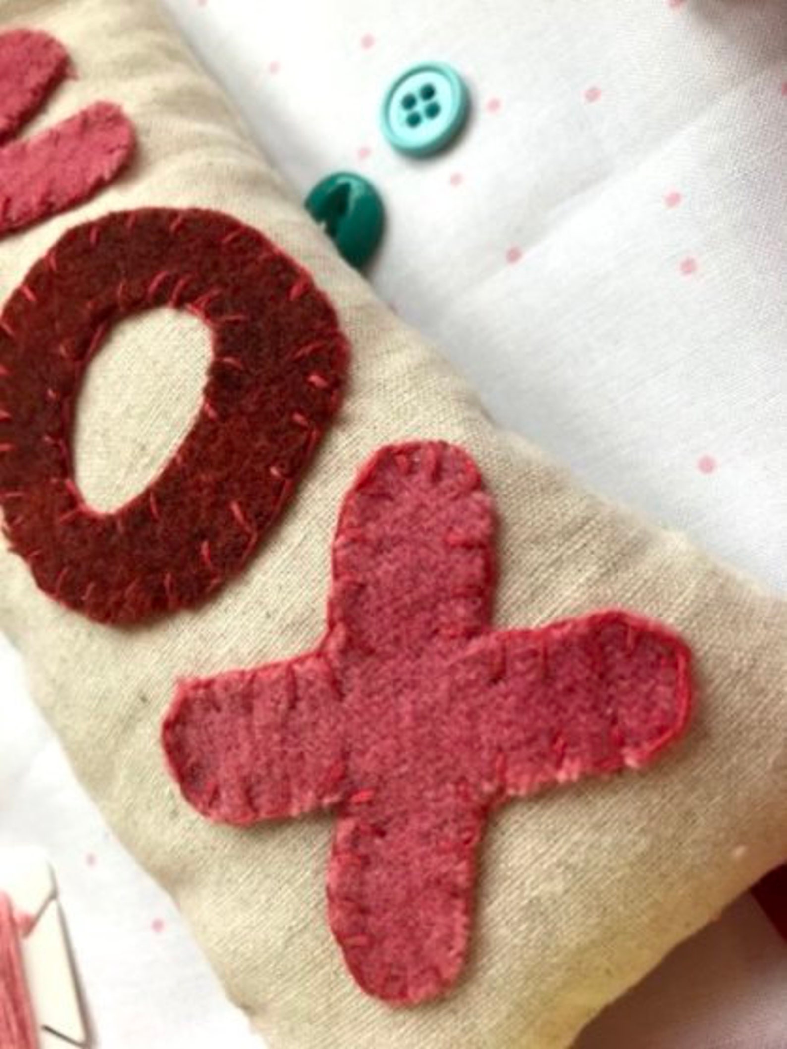 Hugs and Kisses Wool Applique Pincushion Pattern Etsy