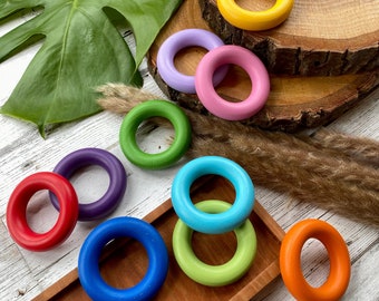 10 Toddler Size Rainbow Rings