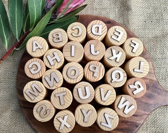Double Sided Alphabet Playdough Stamps