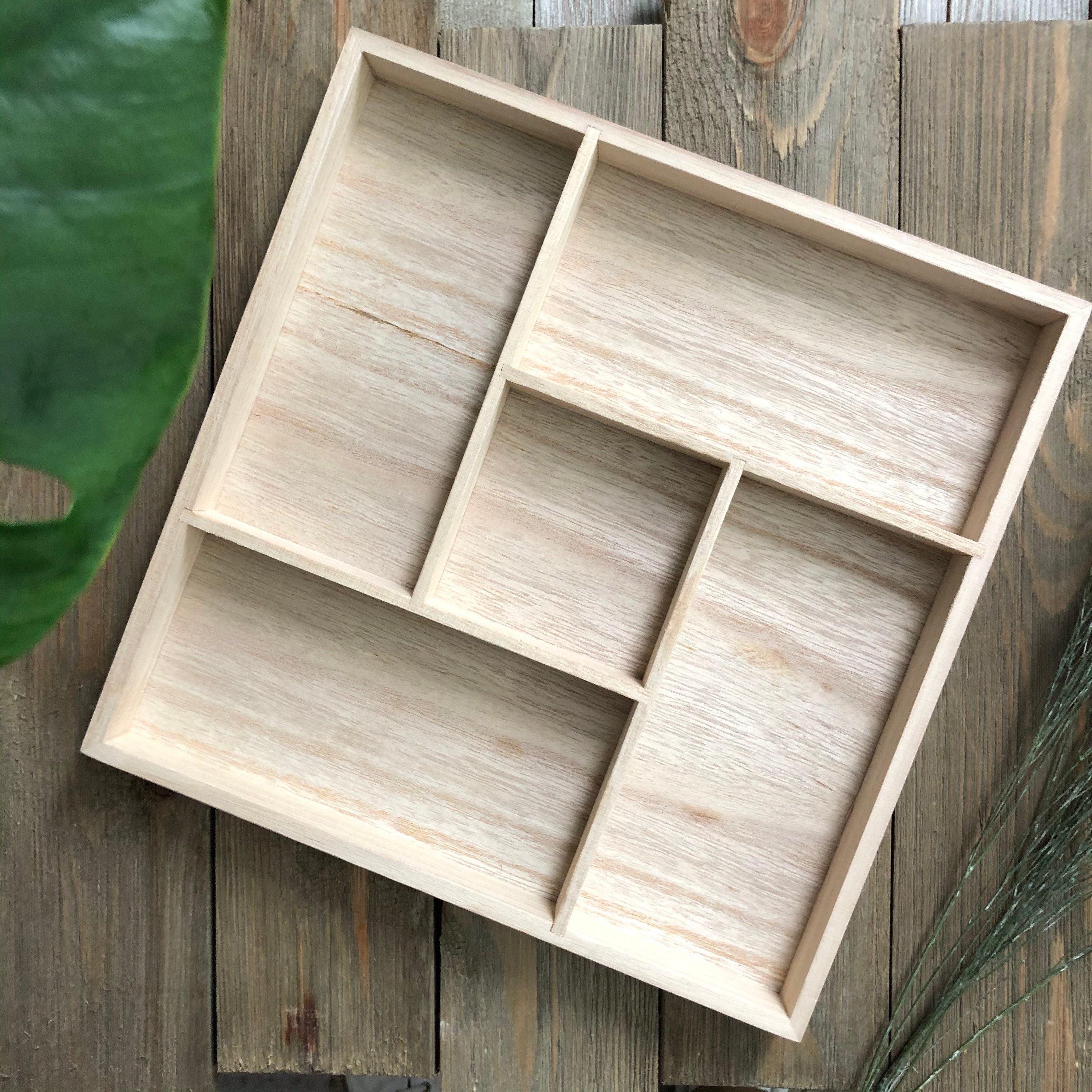 1 Tray 5 Section Wood Tray