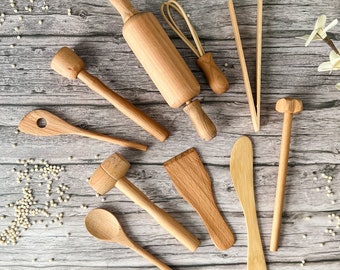 10 Piece Wooden Tools Set