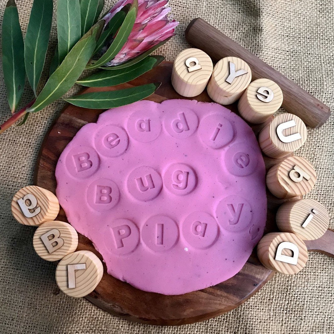 Double Sided Alphabet Play Dough Stamps