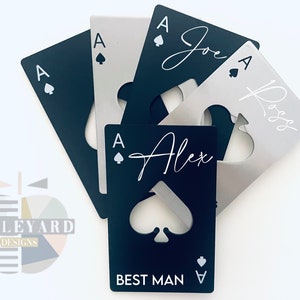 Groomsman Bottle Opener, Poker Lover Gift, Gifts For Ushers, Best Man Proposal, Groomsmen Gifts, Beer Lover, with gift box