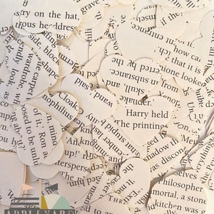 Harry Potter Book Confetti. Wedding. Party. Rustic. Themed.