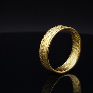 Mens 18K Gold filled ring, 925 sterling Silver band for men, Minimalist ring, Handmade rings for men, Unique gifts for men, Gift for him
