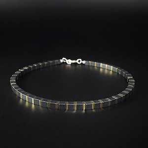 Mens bracelet matte Hematite gold gemstone, Handmade Jewelry for men, Natural stone bracelets for men, Unique gifts for men, Gift for him
