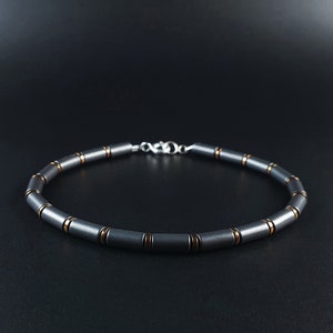 Herenarmband hematiet edelsteen, handgemaakte sieraden voor mannen, natuurlijke matte stenen armbanden voor mannen, unieke cadeaus voor mannen, cadeau voor hem
