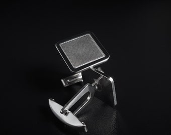 Mens Cuff links Silver, Square 925 sterling silver cufflinks, Handmade Jewelry for men, Man accessories, Unique Gifts for men, Gifts for him