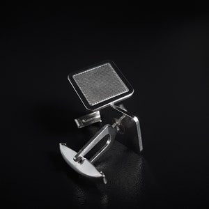 Mens Cuff links Silver, Square 925 sterling silver cufflinks, Handmade Jewelry for men, Man accessories, Unique Gifts for men, Gifts for him