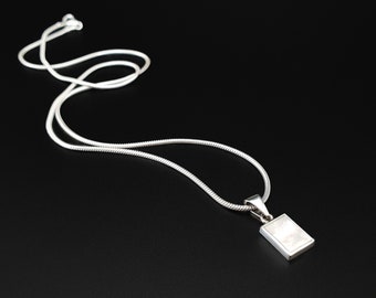 Collier pendentif pour homme, pierres précieuses en nacre, bijoux