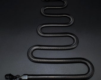 Mens black chain necklace, Herringbone chain for men, Titanium chain bracelet, Handmade Jewelry for men, Gifts for him, Unique Gifts for men