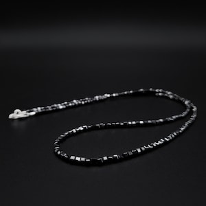 Ketting zwarte toermalijn voor mannen, handgemaakte sieraden voor mannen, herenketting, zwarte stenen ketting, unieke cadeaus voor mannen, cadeau voor hem