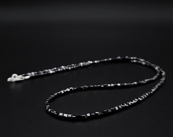 Necklace Black Tourmaline for men, Handmade jewelry for men, Mens chain necklace, Black stone necklace, Unique gifts for men, Gift for him