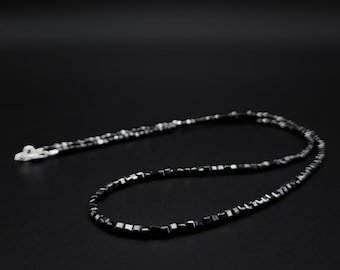 Collana con tormalina nera per uomo, Gioielli fatti a mano per uomo, Collana con catena da uomo, Collana con pietra nera, Regali unici per uomo, Regalo per lui