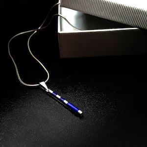 Herren Silber Kette Anhänger Lapislazuli Halskette, Handgemachter Schmuck für Männer, Silber Anhänger Halskette, Geschenk für Ihn, Einzigartige Geschenke für Männer
