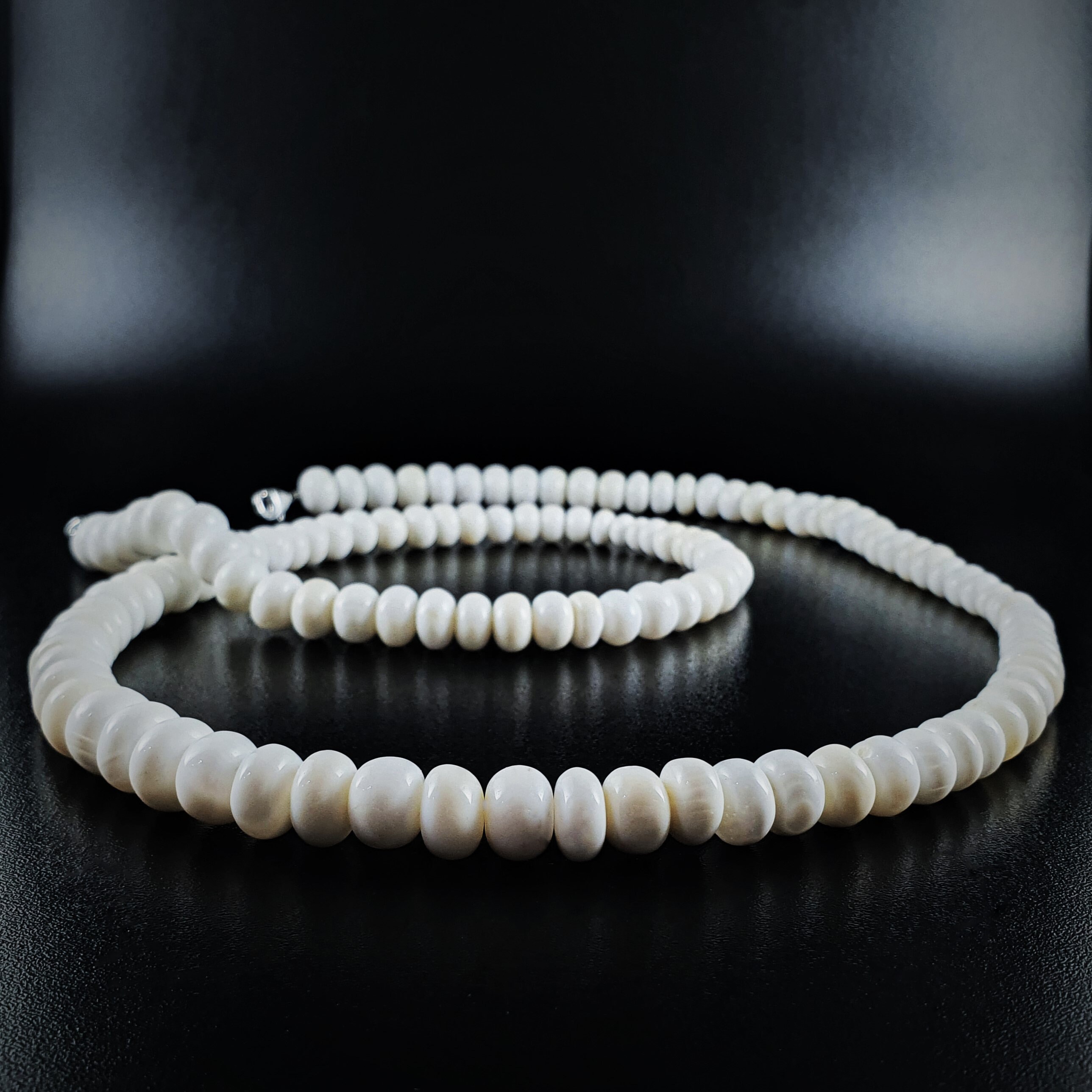 Mens necklace white opal gemstone Mens jewelry Stone Etsy