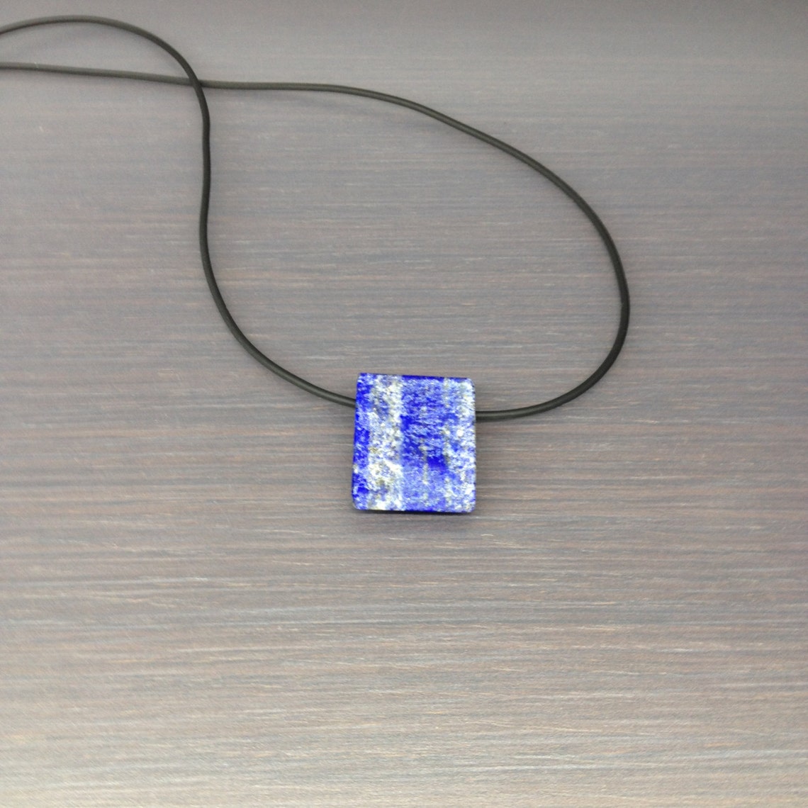 Lapis Lazuli Raw Stone Pendant Necklace for Men Mens Gemstone Etsy