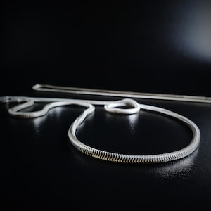Mens snake chain necklace, Sterling Silver 3mm thick Chain for men, Gifts for him, Handmade Jewelry for men, Unique Gifts for men