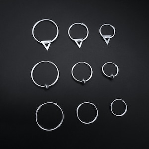 Mens Silver Hoop Earrings, Creole earrings for men, 925 Sterling Silver, Handmade jewelry for men, Unique gifts for men, Gift him