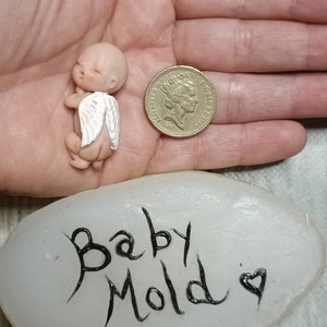 1 Mold Mini baby Angel - Sleeping baby mold, art dolls - MADE TO ORDER