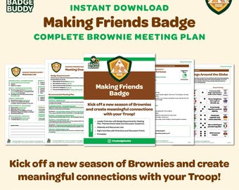 Freunde machen Abzeichen | Vollständiger Girl Scout Meeting Plan & Printables