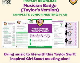 Badge-abonnement junior muzikant | Op Swiftie geïnspireerd vergaderplan voor padvinders