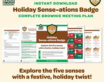 Badge voor vakantiegevoelens | Vergaderplan Girl Scout Brownie Senses Badge