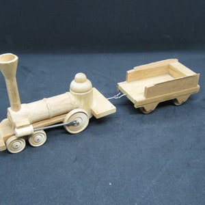 Vintage Toy Wooden Steam Locomotive