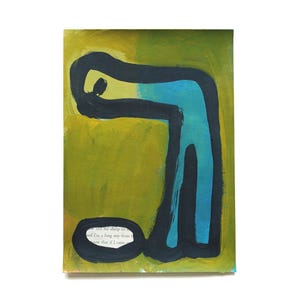 Original Bild, DIN A5, "the hole", abstrakt figurative Malerei auf Papier