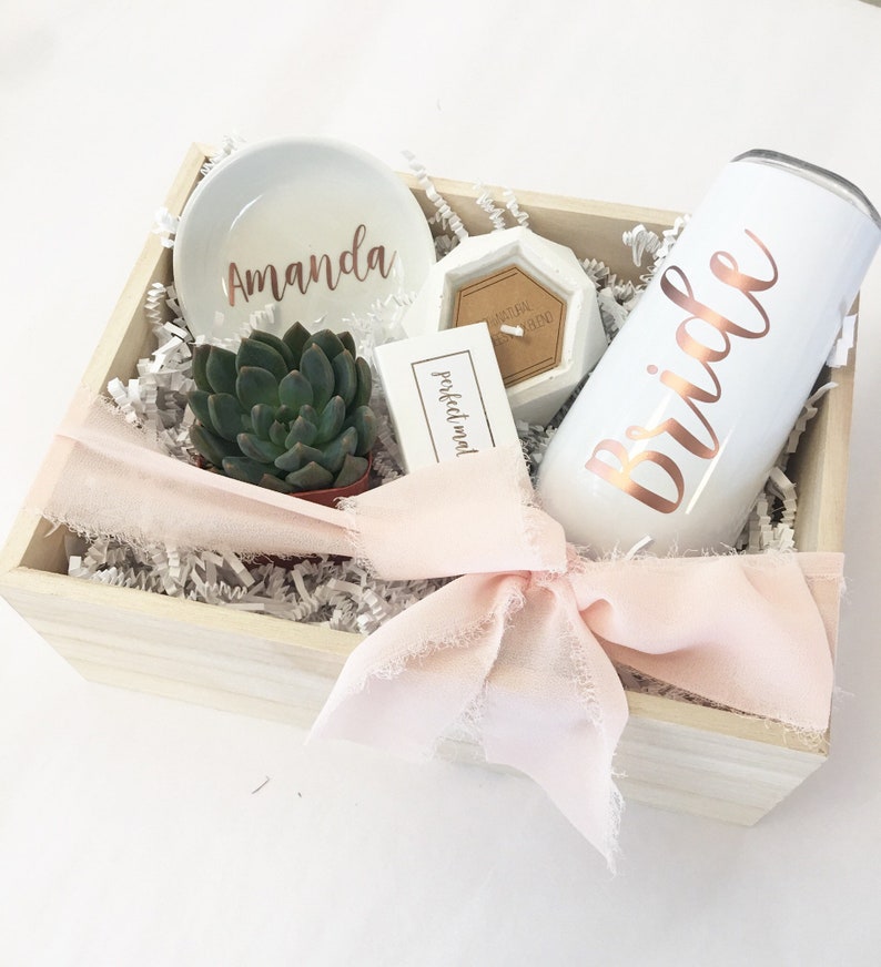 Engagement Gift Wooden Gift Box Bride Box Set Brides Box Etsy