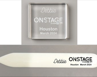 OnStage Houston Engraved Acrylic Blocks/Bonefolders by Request! PLEASE Read Description for all the Options FIRST!