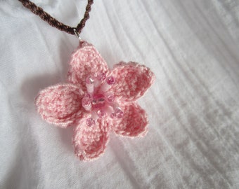 Cherry Blossom Necklace - Crochet Pattern