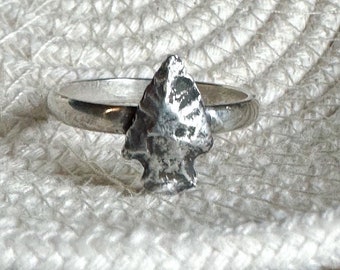 Sterling Silver Arrowhead ring | Made to order |  .925 | Small sterling arrowhead |