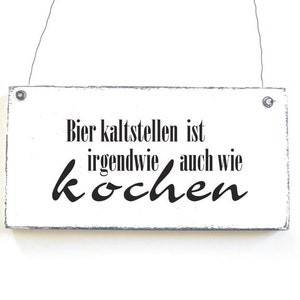 BIER KALTSTELLEN Schild für Küche und Männer Bild 1