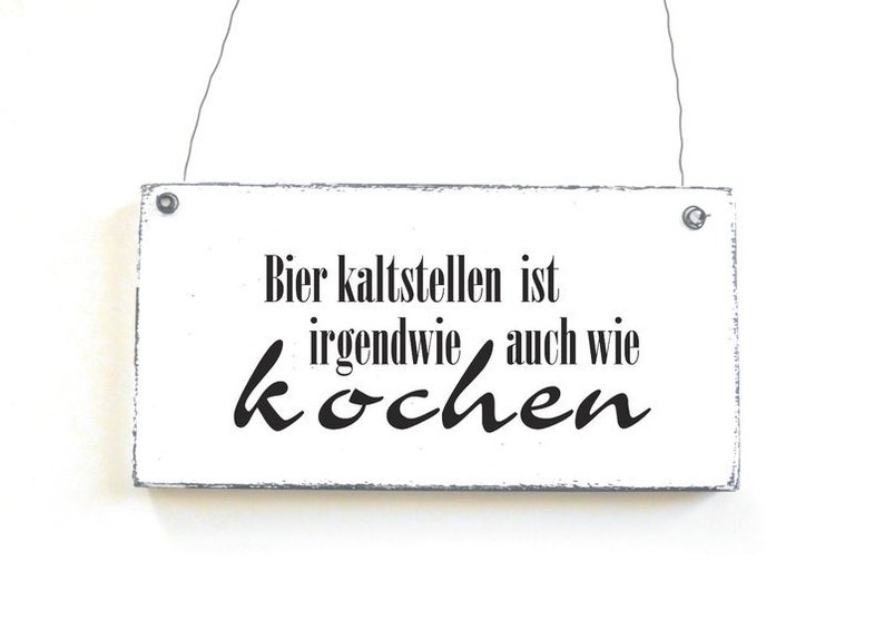 BIER KALTSTELLEN Schild für Küche und Männer Bild 1