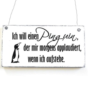 MY PINGUIN Decoration Sign Wooden Sign Door Signs Sign Signs Signs Signs image 1