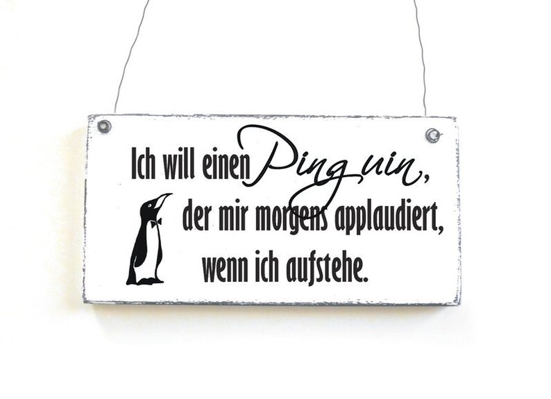 MY PINGUIN Decoration Sign Wooden Sign Door Signs Sign Signs Signs Signs image 1