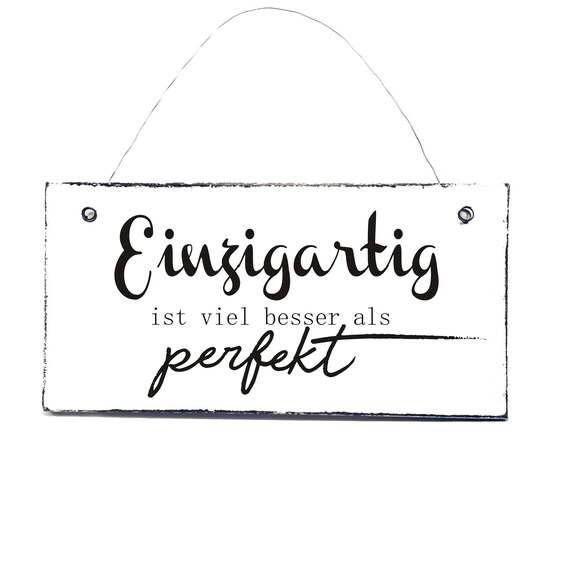 EINZIGARTIG Schild Dekoschild Spruchschild Türschilder Etsy