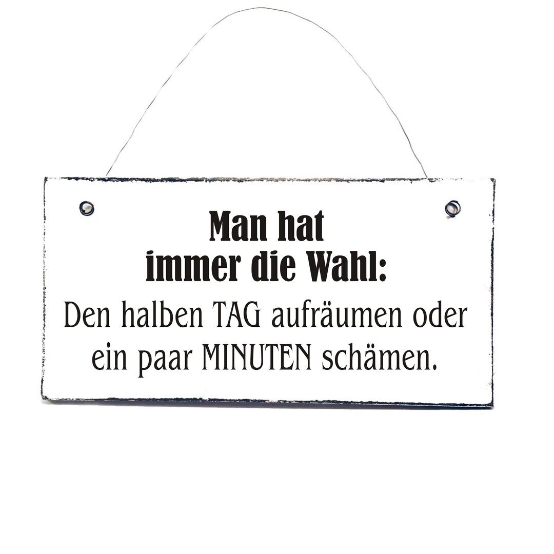 QUAL DER WAHL Schild Dekoschild Spruchschild Türschilder Etsy.de